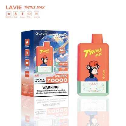 Puff 70k Lavie 70000 Puffs Twins Max 2 in 1 Disposable Vape