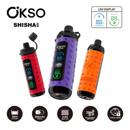 OKSO Elf Box Shisha 40000 bouffées 40K Max LED Display Wholesale Disposable Vape