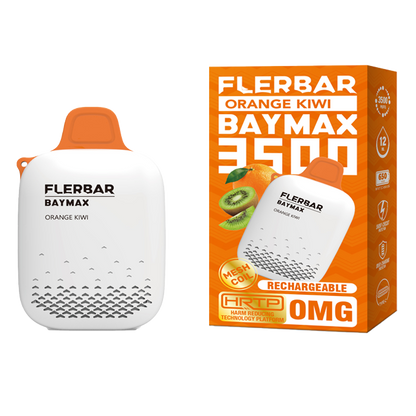 Pack of 5 FLERBAR BAYMAX 3500 DISPOSABLE POD DEVICE 0MG nic with Best New flavours