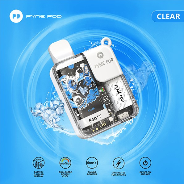Pynepod 8500 Puffs Disposable Vape 16 Flavors  20mg Nico 2ML Battery Display 550mAh battery