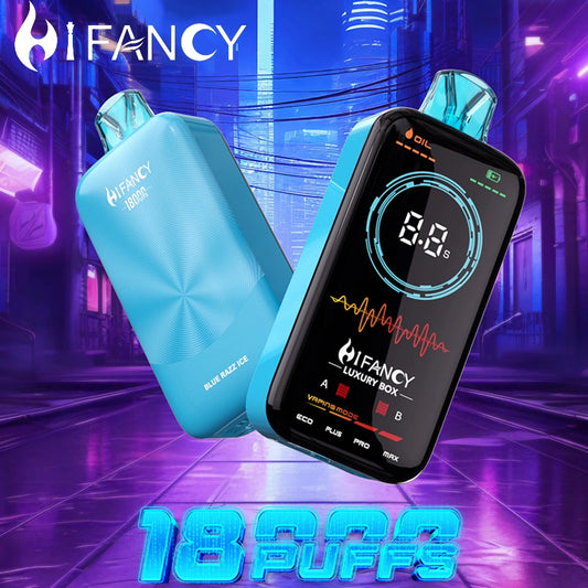 Puff 18k Hifancy 18000 Puffs Luxury Box EU Disposable Vape Full Smart Screen Electronic Cigarette Wholesale