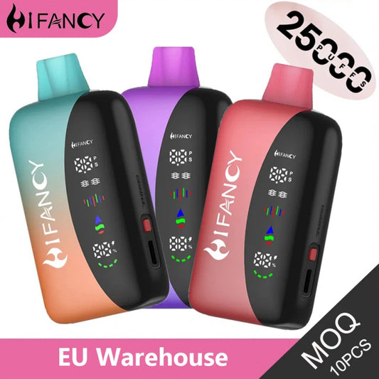 Puff 25k Hifancy 25000 Puffs Rainbow EU Disposable Vape Full Smart Screen Touch Switch