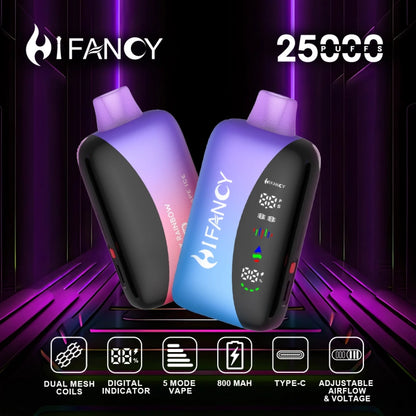 Puff 25k Hifancy 25000 Puffs Rainbow EU Disposable Vape Full Smart Screen Touch Switch