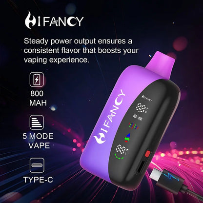 Puff 25k Hifancy 25000 Puffs Rainbow EU Disposable Vape Full Smart Screen Touch Switch
