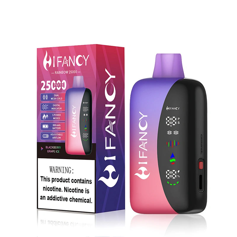 Puff 25k Hifancy 25000 Puffs Rainbow EU Disposable Vape Full Smart Screen Touch Switch