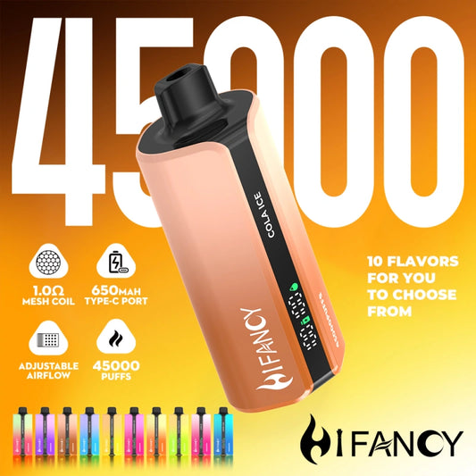 Puff 45k Hifancy 45000 Puffs Smart Screen EU Disposable Vape Electronic Cigarette Wholesale