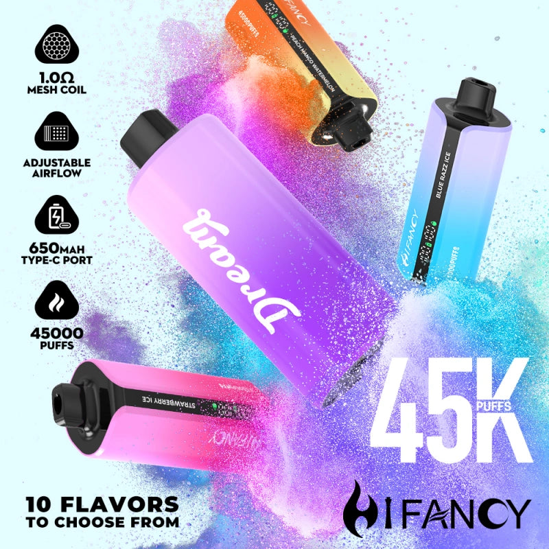 Puff 45k Hifancy 45000 Puffs Smart Screen EU Disposable Vape Electronic Cigarette Wholesale
