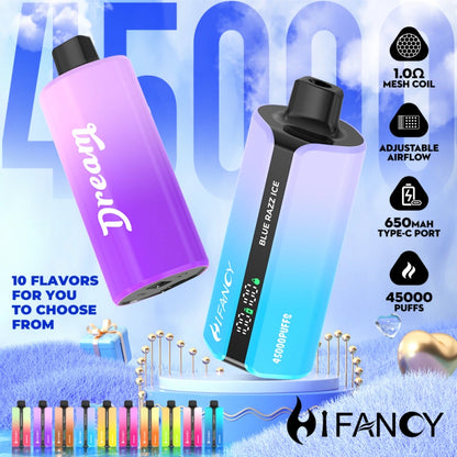 Puff 45k Hifancy 45000 Puffs Smart Screen EU Disposable Vape Electronic Cigarette Wholesale