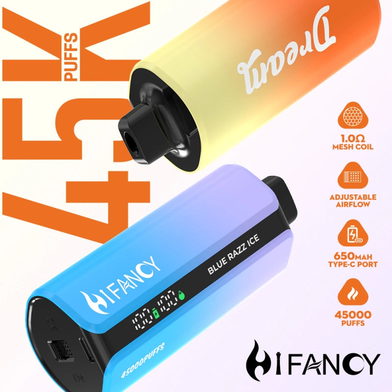 Puff 45k Hifancy 45000 Puffs Smart Screen EU Disposable Vape Electronic Cigarette Wholesale
