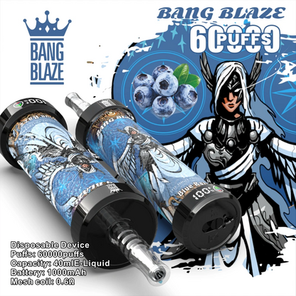 Puff 60k Bang Blaze 60000 Puffs Shisha Hookah Disposable Vape Wholesale