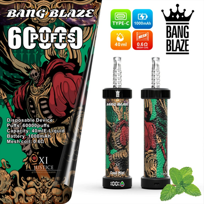 Puff 60k Bang Blaze 60000 Puffs Shisha Hookah Disposable Vape Wholesale