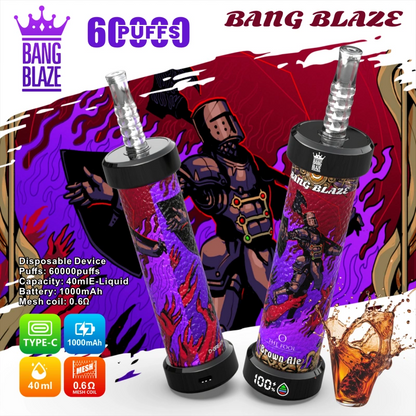 Puff 60k Bang Blaze 60000 Puffs Shisha Hookah Disposable Vape Wholesale