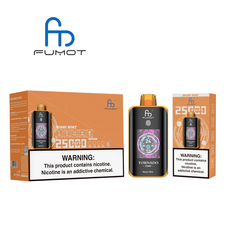 Puffs 25k Fumot Tornado 25000 Puffs Game Mode Disposable Vape Touch Switch