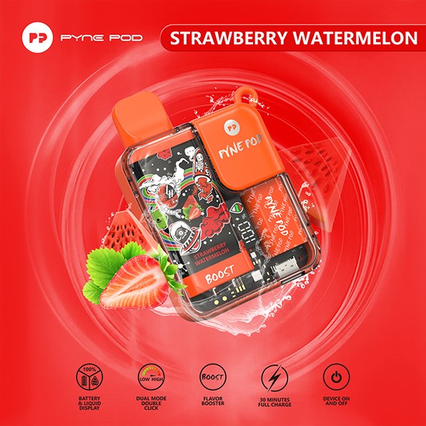 Pynepod 8500 Puffs Disposable Vape 16 Flavors  20mg Nico 2ML Battery Display 550mAh battery