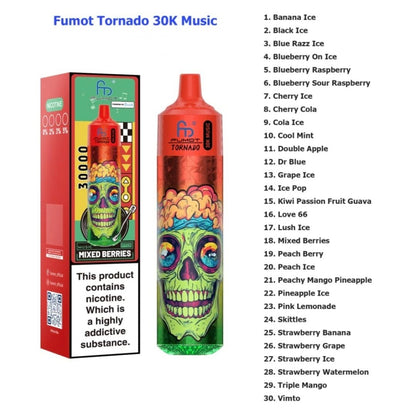 RandM Tornado 30000 puffs Disposable E Cigarettes vape 2% 5% 1.0Ω Mesh Coil  30 Flavors 30K puffs