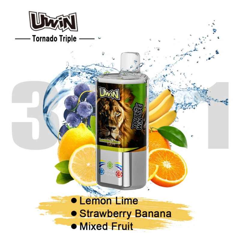 Uwin 60000 Puffs 60K Tornado Triple Wholesale Crystal Vape Online 3 Flavor Switching