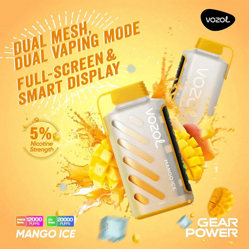 Vozol Gear 20000 Puffs 20K Power Smart Screen Wholesale Disposable Vape