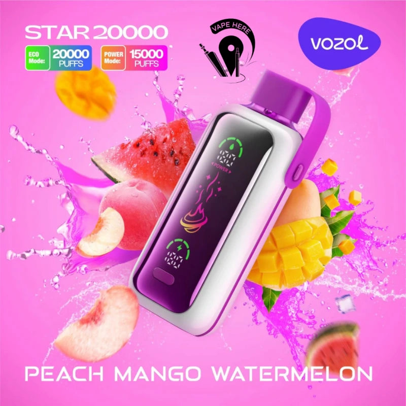 Vozol Star 20000 Puffs 20K Smart Screen Disposable Vape Wholesale Electronic Cigarette
