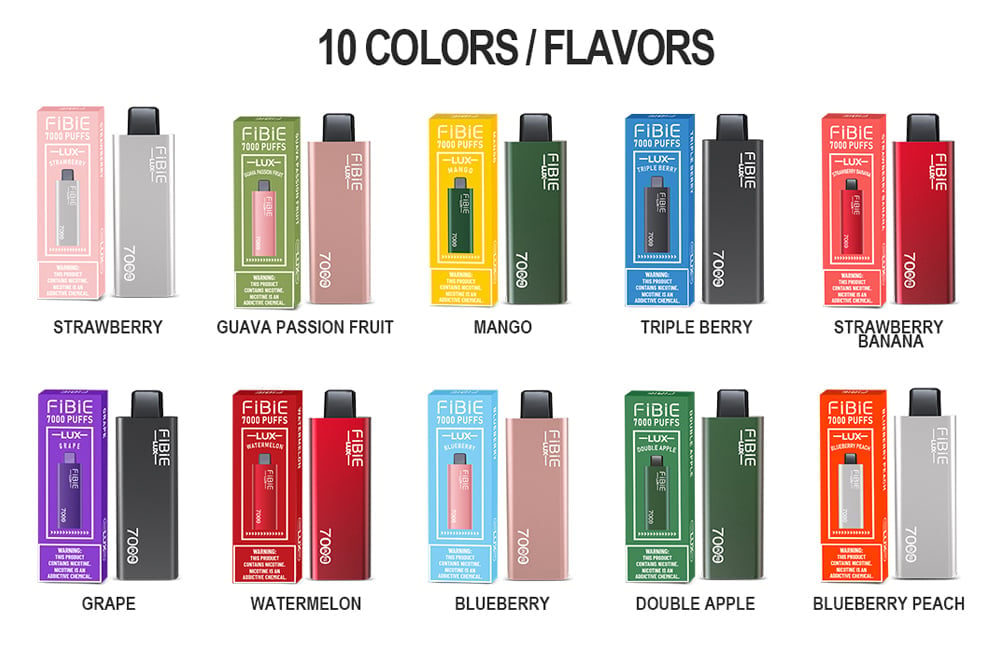 STRAWBERRY -FIBIE 7000 Puffs Disposable Vapor Wands(7000 PUFFS)