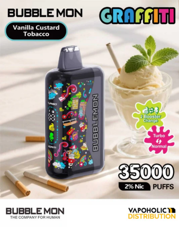 Bubblemon Graffiti Tuzzy 35K Disposable Vape 24ml 2% (35000 Puffs) Naturevapewholesale