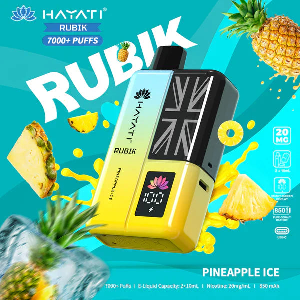Hayati Rubik 7000 Puffs Disposable Vape (Box of 10)