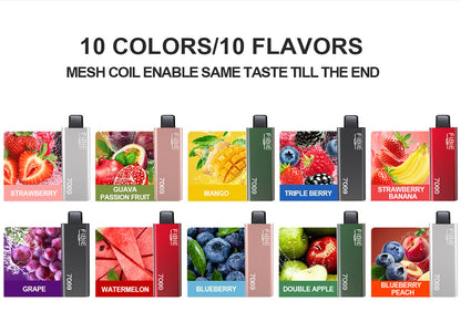 STRAWBERRY-BANANA -FIBIE 7000 Puffs Disposable Vapor Wands(7000 PUFFS)