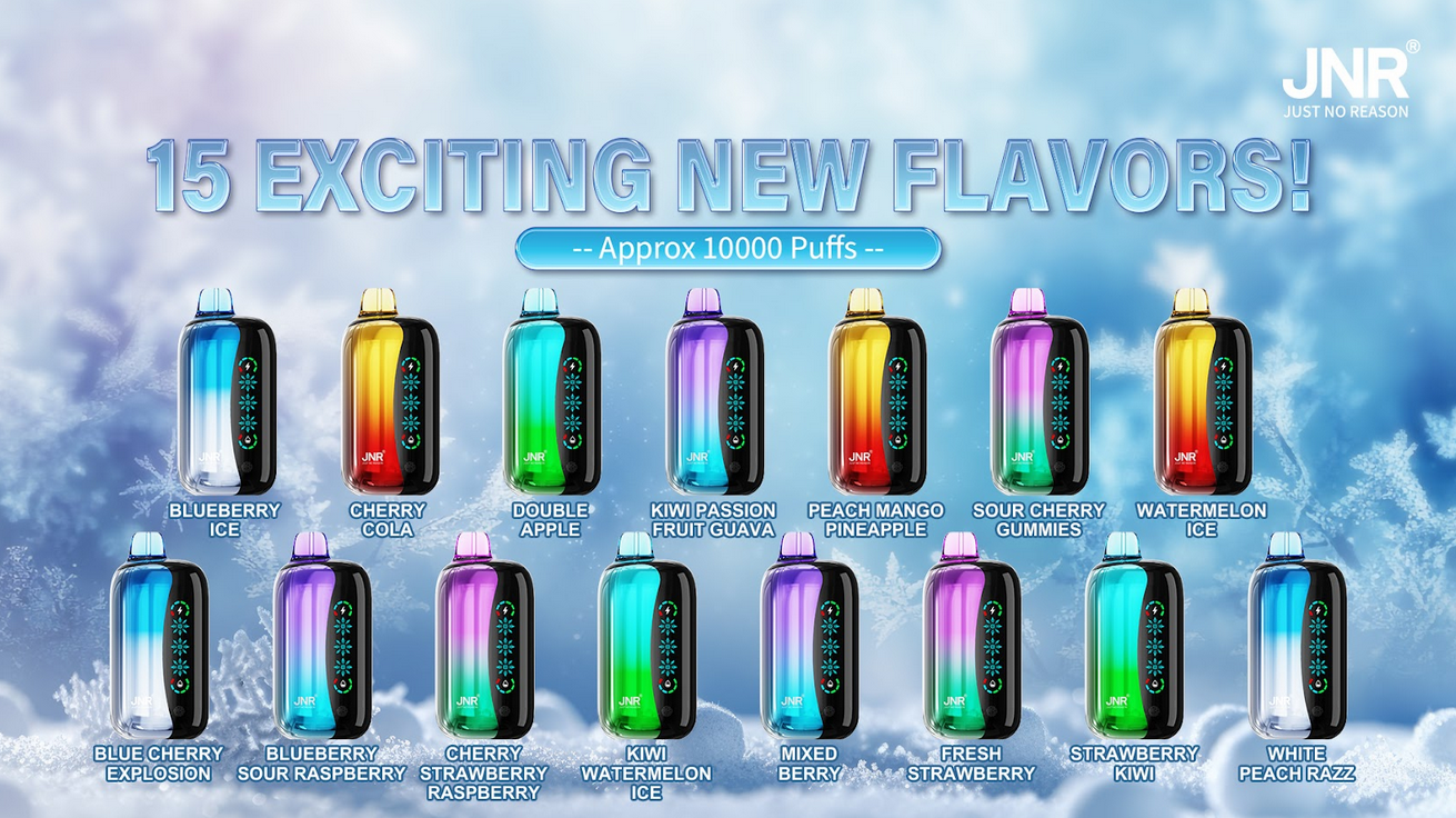 JNR Flex Ice 21000 puffs Disposable E Cigarettes vapes  1000mah 2% 5% 15 Flavors 21K puffs