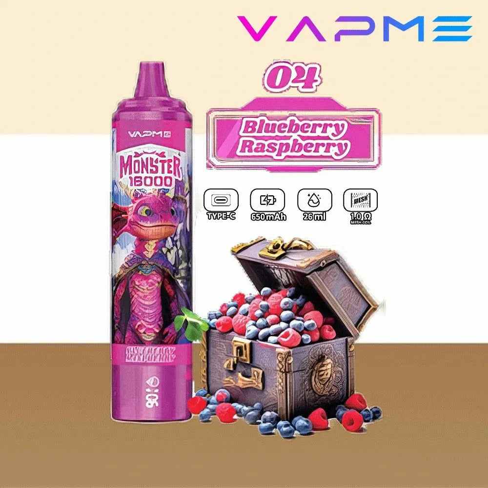 VAPME Monster 16000 Puffs 2% 5% Nicotine Bulk Buy Rechargeable Disposable Vapes Wholesale