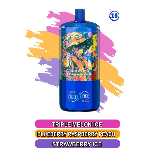 Vapme Crystal 30000 Three in One Triple Flavor Vape | Three Flavors, Long lasting and Easy