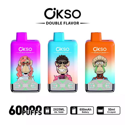 OKSO Double Flavor 60000 Puffs 60k LED Screen Disposable Vape