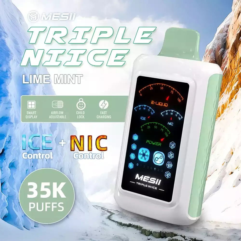 MESII TRIPLE NIICE 35000 Puffs Ice Nic Control Authentic Disposable Vape Low Nicotine Bulk Buy Wholesale