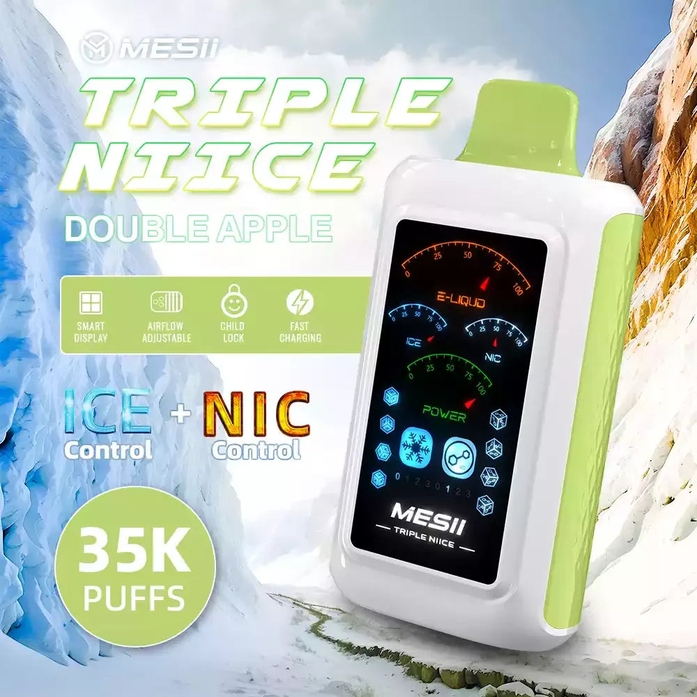 MESII TRIPLE NIICE 35000 Puffs Ice Nic Control Authentic Disposable Vape Low Nicotine Bulk Buy Wholesale