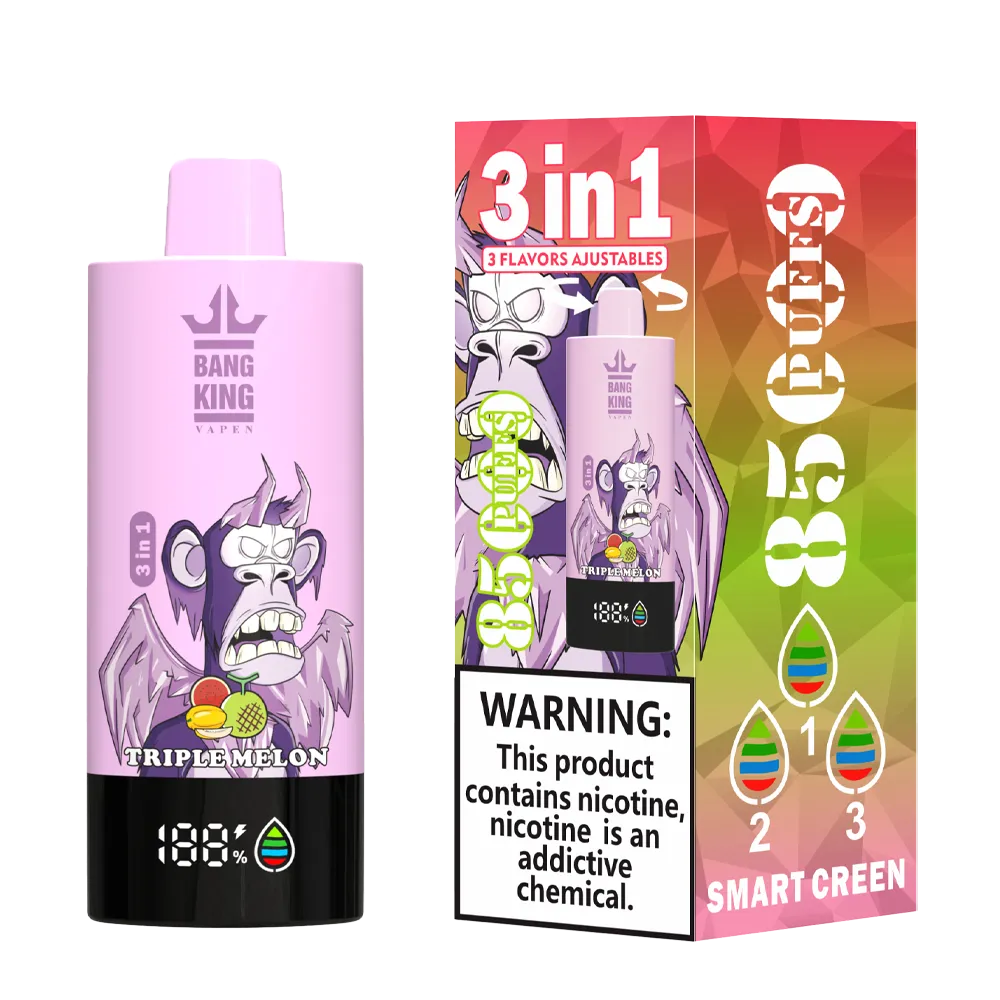 Bang King Triple 85K 3‑in‑1 Disposable Vape | 85,000 Puffs | Triple Flavor Pods
