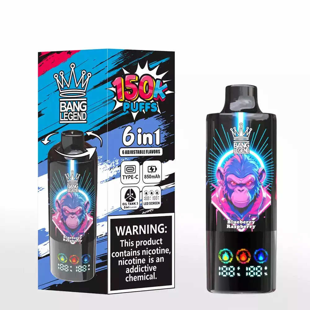Bang Legend 150K Disposable Vape | 3 Oil Chambers Smart Screen | 12 Premium Flavors