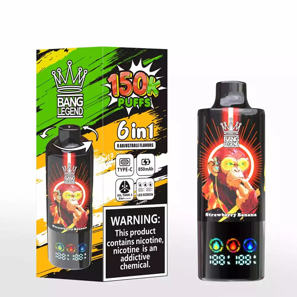 Bang Legend 150K Disposable Vape | 3 Oil Chambers Smart Screen | 12 Premium Flavors