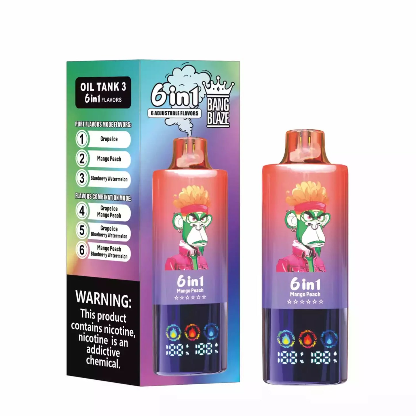 Bang Blaze 100000 Puffs 6 in 1 Flavors – Ultimate 100k Vape Experience