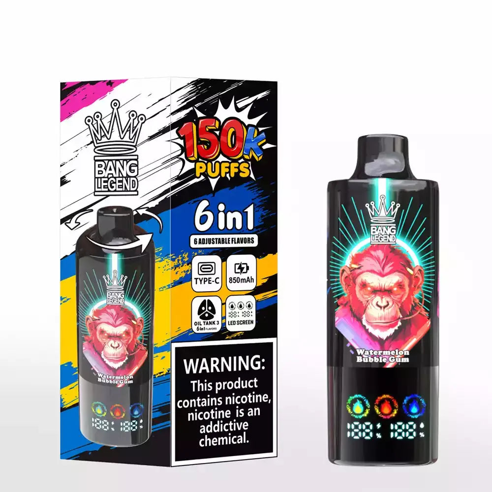 Bang Legend 150K Disposable Vape | 3 Oil Chambers Smart Screen | 12 Premium Flavors