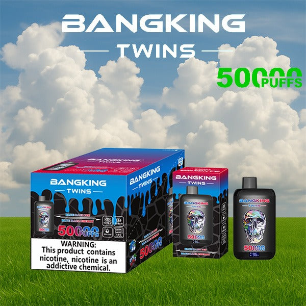 Bang King Twins 50000 Puffs Vape | 650mAh, Dual 28ml Pods | 12 Flavor Combos | Type-C Charging