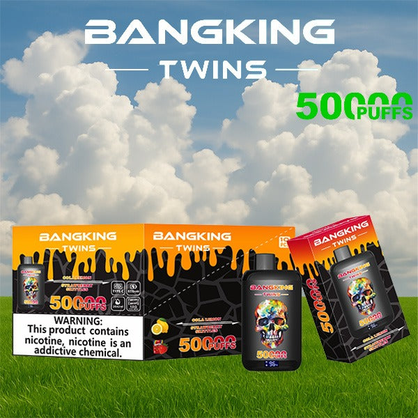 Bang King Twins 50000 Puffs Vape | 650mAh, Dual 28ml Pods | 12 Flavor Combos | Type-C Charging