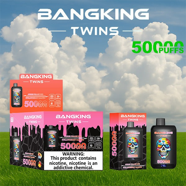 Bang King Twins 50000 Puffs Vape | 650mAh, Dual 28ml Pods | 12 Flavor Combos | Type-C Charging