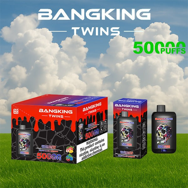 Bang King Twins 50000 Puffs Vape | 650mAh, Dual 28ml Pods | 12 Flavor Combos | Type-C Charging