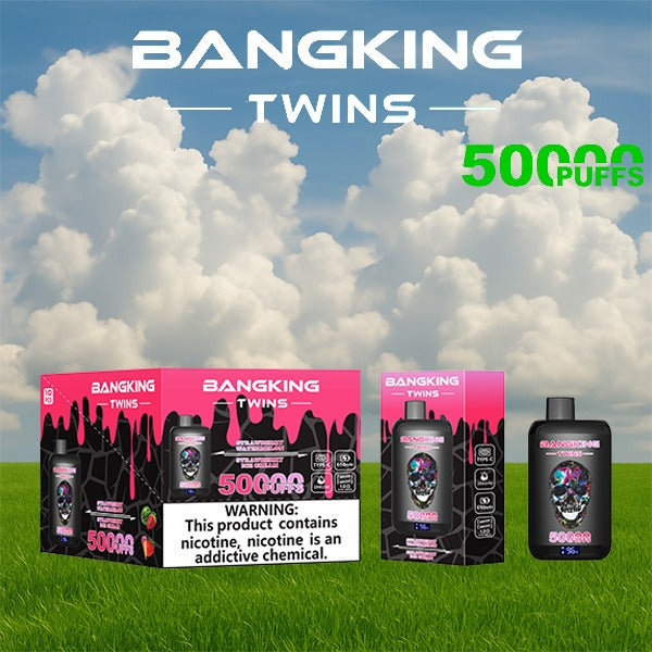 Bang King Twins 50000 Puffs Vape | 650mAh, Dual 28ml Pods | 12 Flavor Combos | Type-C Charging
