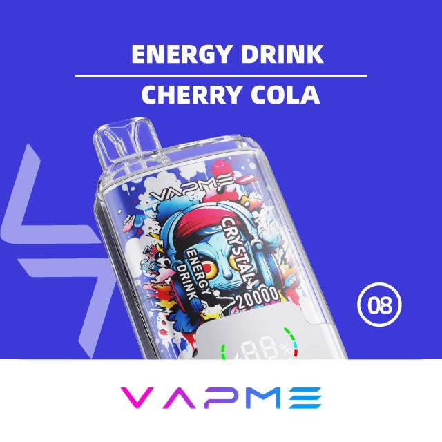 VAPME Crystal 20000 Puffs Double Flavour Digital Screen 20k 2% Low Nicotine Bulk Buy Wholesale Rechargeable Disposable Vapes Pen