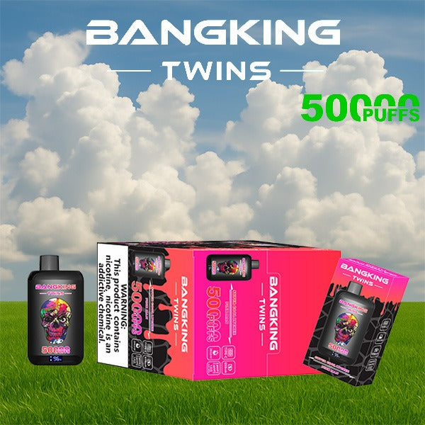 Bang King Twins 50000 Puffs Vape | 650mAh, Dual 28ml Pods | 12 Flavor Combos | Type-C Charging