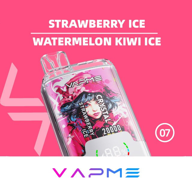 VAPME Crystal 20000 Puffs Double Flavour Digital Screen 20k 2% Low Nicotine Bulk Buy Wholesale Rechargeable Disposable Vapes Pen