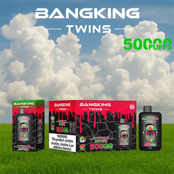 Bang King Twins 50000 Puffs Vape | 650mAh, Dual 28ml Pods | 12 Flavor Combos | Type-C Charging