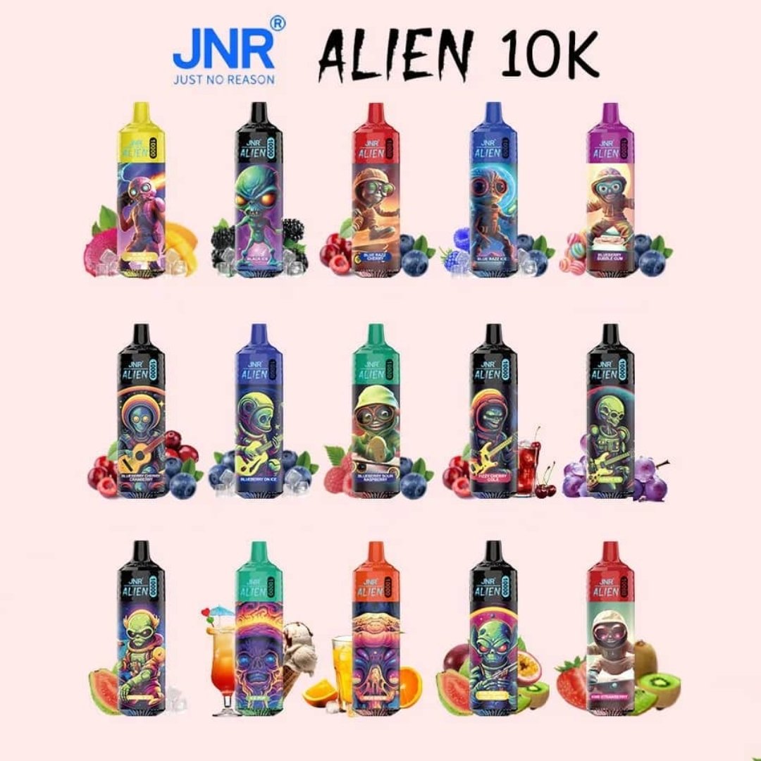 JNR Alien 10000 puffs Disposable E Cigarettes vape  850mah 2% 5%  48 Flavors 10K puffs