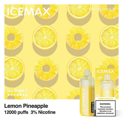 Ice Max 12000 Puffs 12K Disposable Vape 10ml 3%   High in ice and low in sweetness, with consistent quality