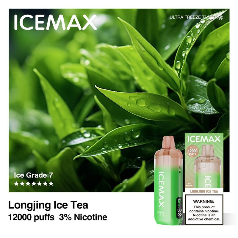 Ice Max 12000 Puffs 12K Disposable Vape 10ml 3%   High in ice and low in sweetness, with consistent quality