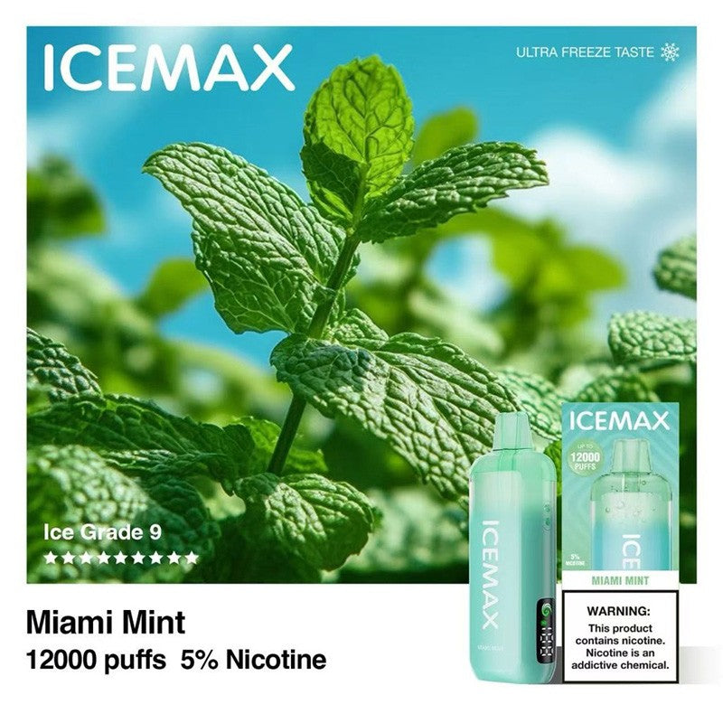 Ice Max 12000 Puffs 12K Disposable Vape 10ml 3%   High in ice and low in sweetness, with consistent quality
